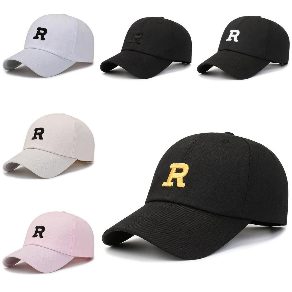Embroidery R Letter Baseball Hat Adjustable Sun Protection Breathable Gifts