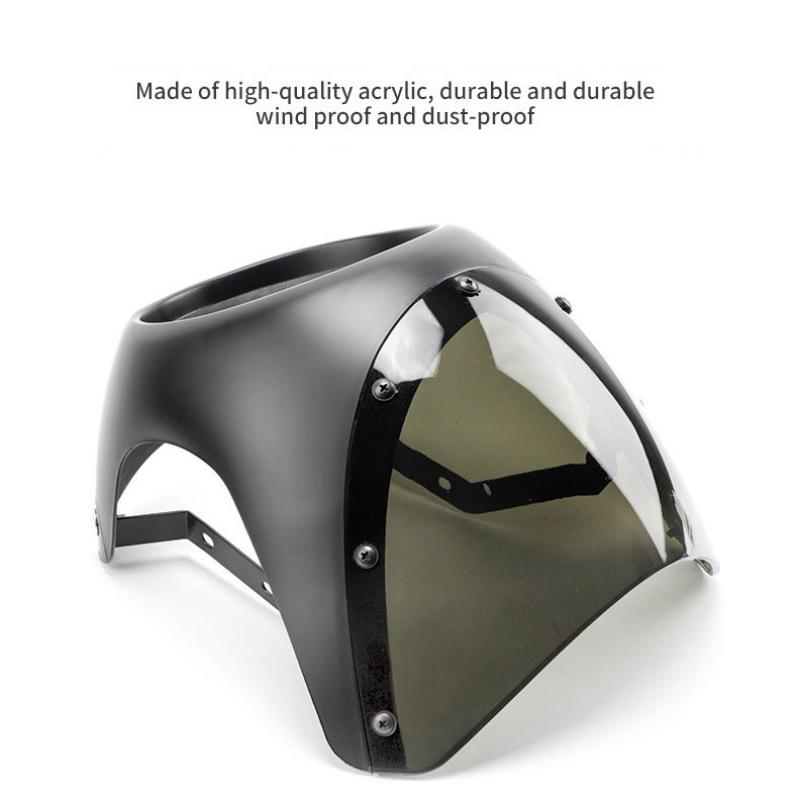 7 Inch Headlight Shade Fairing Motorcycle Front Headlight Cover Universal Retro Waterproof Fairing Racer Modification Accessory