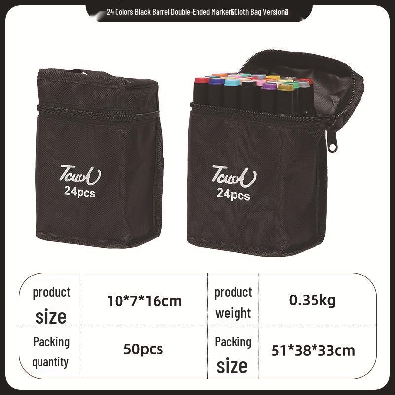 In-Stock Cloth Bag Dual Tip Marker Set, 168 Colors, Soft Tip for Children s Drawing & Graffiti.