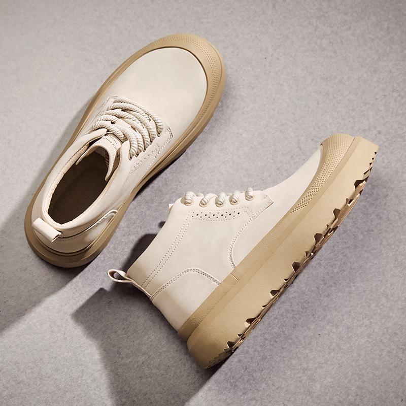 Plus Size Men s Martin Snow & Work Boots - Thick Sole Mid-Top Outdoor Casual Shoes Size 42