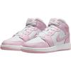 Air Jordan 1 Mid GS Valentine's Day Pink Foam Fire Red White Kids' Shoes DQ8423-608