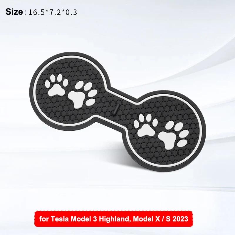 

для Tesla Model 3 Highland Center Control держатель для стакана воды мягкий противоскользящий коврик подстаканник модель XS 2023 модифицированные аксессуары