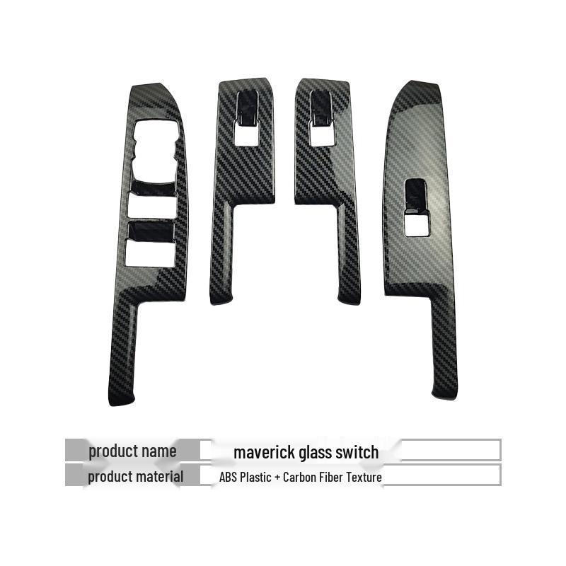 Carbon Fiber Window Switch Trim for 2022-2024 Ford Maverick
