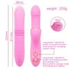 Powerful Telescopic Rabbit Vibrator with Sucking Heating G-Spot Stimulate  Famale Erotic Gadgets Vibration Massagers In Girls