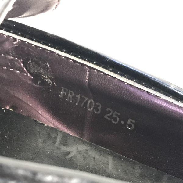 Dedes Leather Bit Moccasin Vamp Slip-On Loafer 25.5EEE Black Business Dress Shoes(USED)