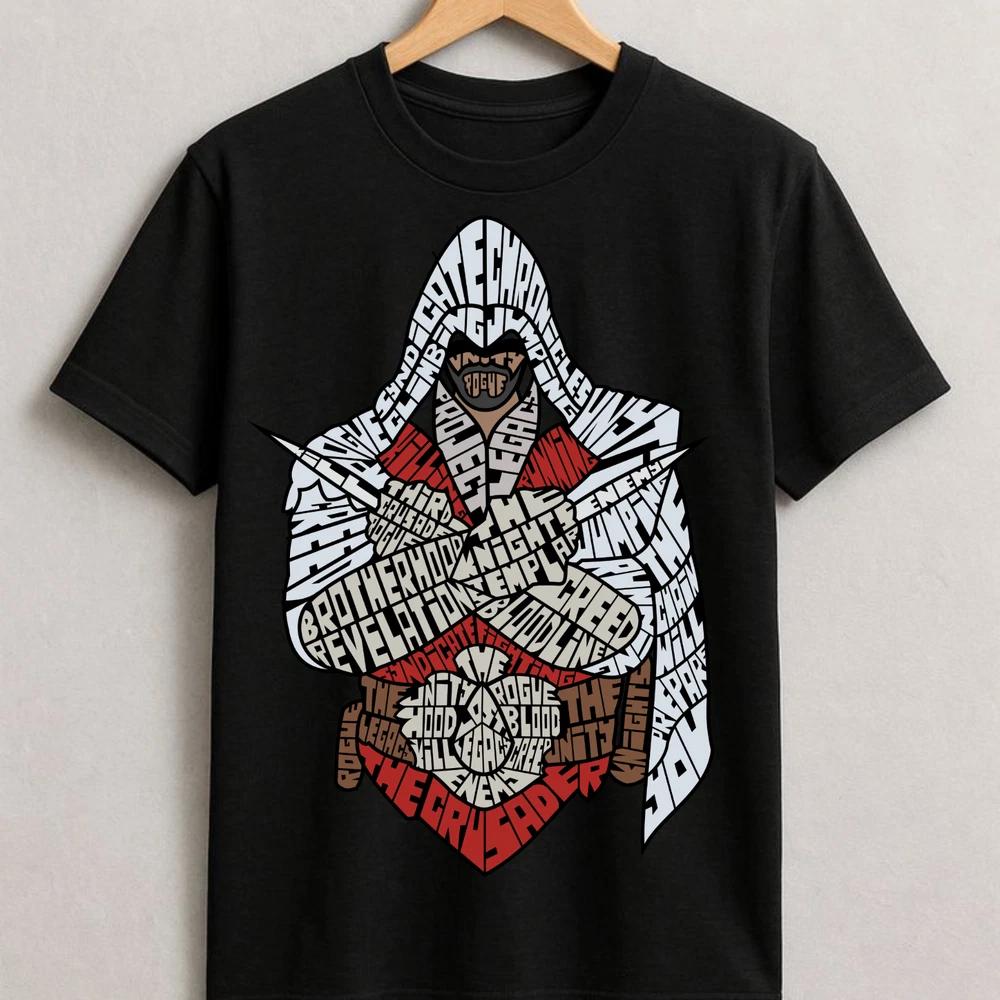 Assassin Creed Inspired Graphic TShirt Typography Warrior Streetwear Unisex S