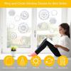 18PCS Mandala Window Clings Anti-Collision Decals to Save Birds from Collisions,Non Adhesive Prismatic Vinyl Window Clings Rainbow Stickers