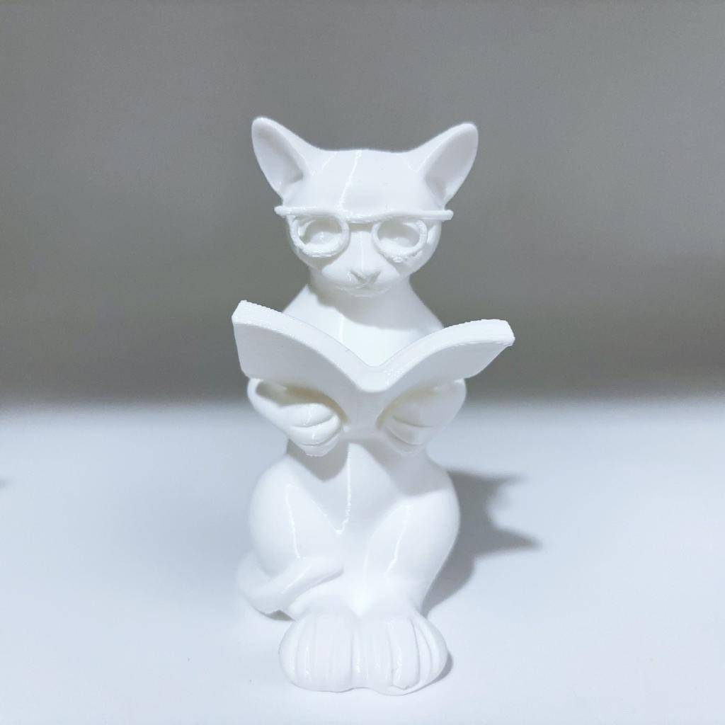 Reading Cat Statue Ornaments, Scholar Cat Sculptures, Wearing Glasses, Fully Immersed In Books, Elegant Cats, Cat Lovers Gifts