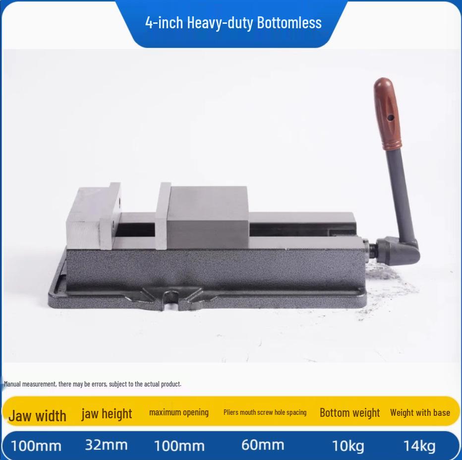 4-Inch Precision CNC Cross-Slide Vise for Drill/Milling Machines