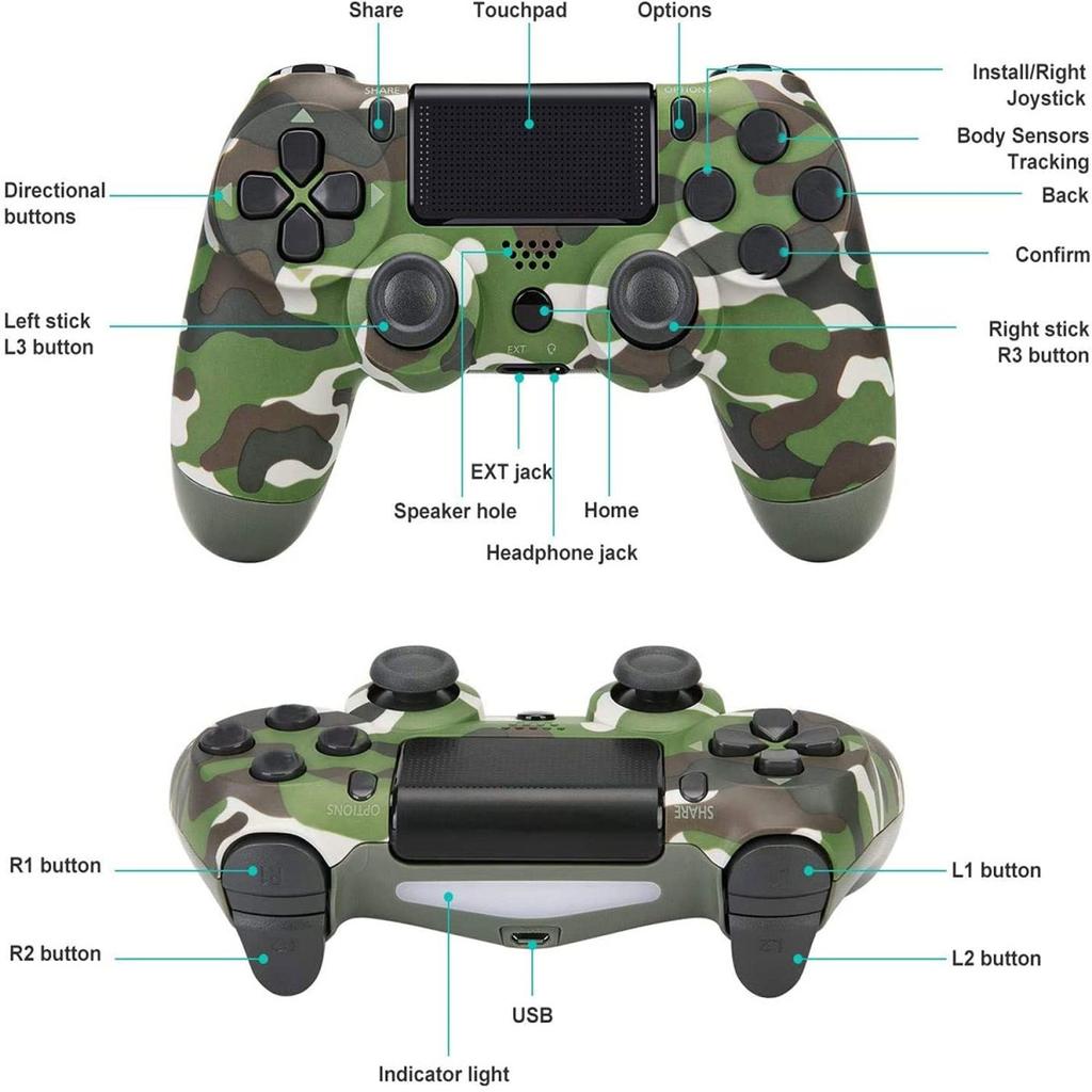 Wireless Controller Bluetooth Wireless Gamepad for PlayStation4 Joystick Console for PC/Android