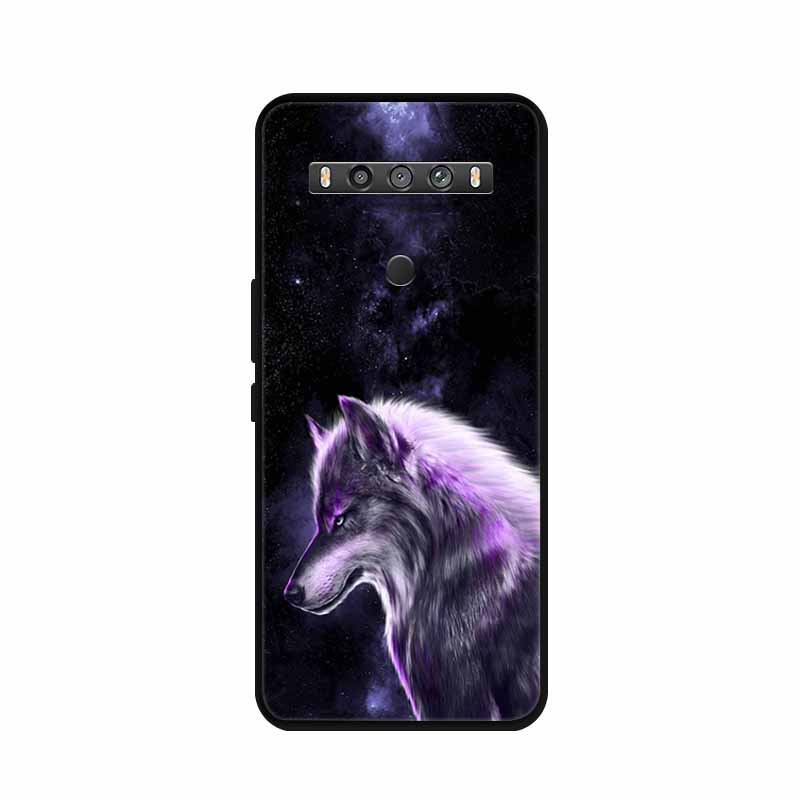 For TCL 10 5G UW Case Animals Silicone TPU Soft Cover Phone Coque For TCL 10 SE TCL10 5G UW Capa Shockproof Cartoon Wolf Funda