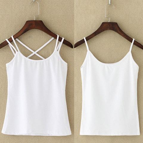 Sling Vest Women's Underwear Internet Celebrity Large Size Outside Wear Versatile Inside - Piece Student Thin Belt Bottoming Shirt