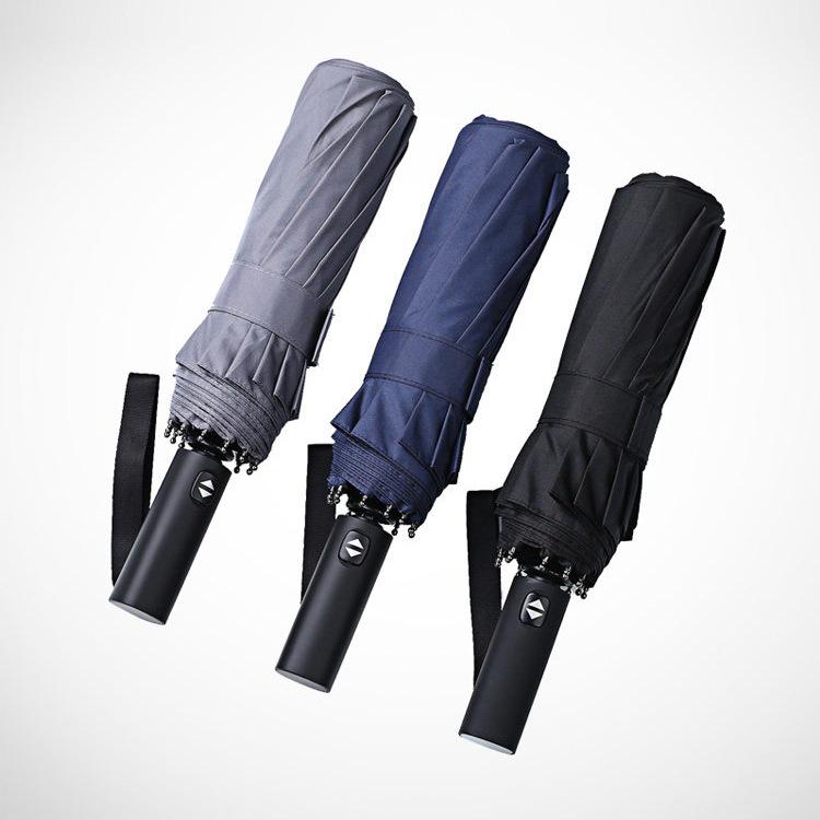Large Dual-Use 12-Rib Auto Folding Umbrella, Windproof & Sun/Rain Proof, for Two People, Men & Women, Durable & Simple Design