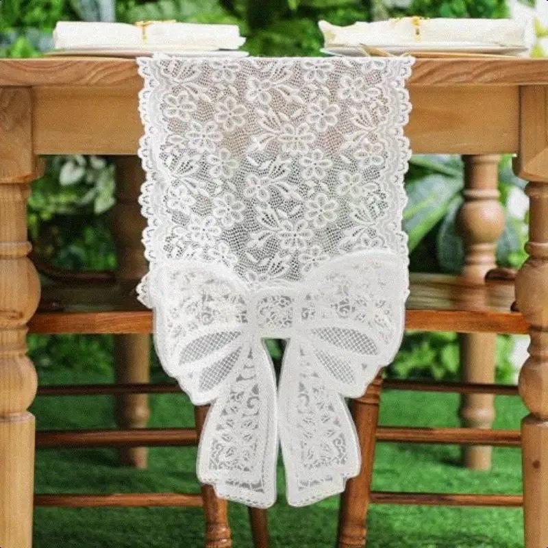 

Ambient stretch lace bow table runner long tablecloth coffee table TV cabinet cover towel 30*180cm белый