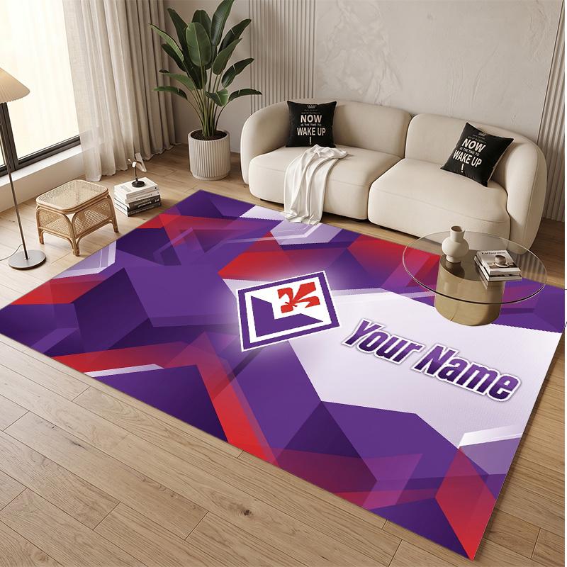 Personalized Crystal Velvet Carpet Fiorentina FC Pattern Non Slip Floor Rug