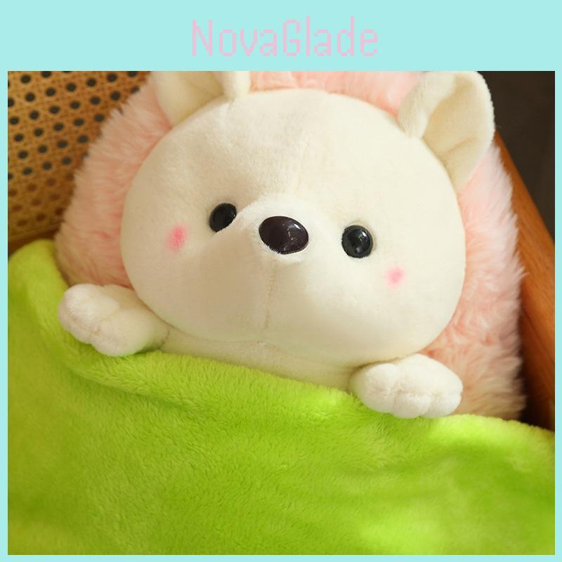 Cute Hedgehog Plush Toy With Soft Blanket Backpack And Keychain For Kids