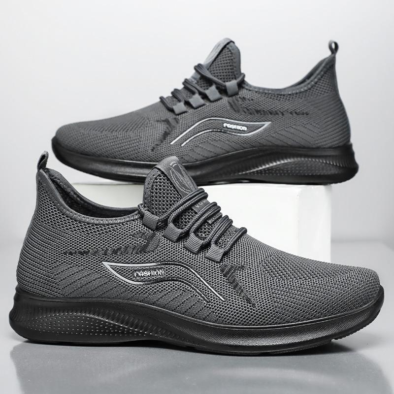 Sneakers Men's Shoes Summer Breathable New Running Shoes Lace-up Lightweight Single Shoes Versatile Casual Shoes Comfortable Dad Shoes