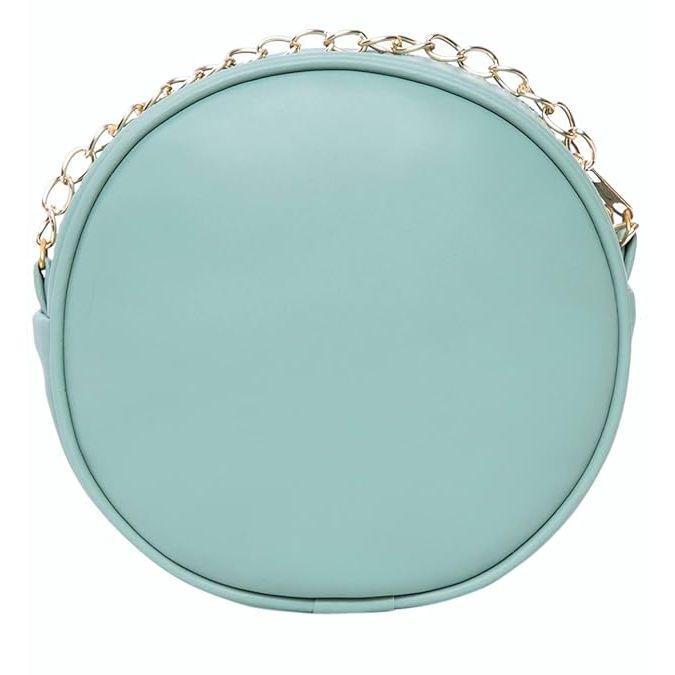 Women Girls Round Embroided Sling Bag