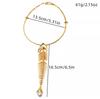 Dark Mermaidcore Fishbone Pendant Choker Necklace for Women Edgy Gold Rhinestone Skeleton Pearl Collar Statement Jewelry