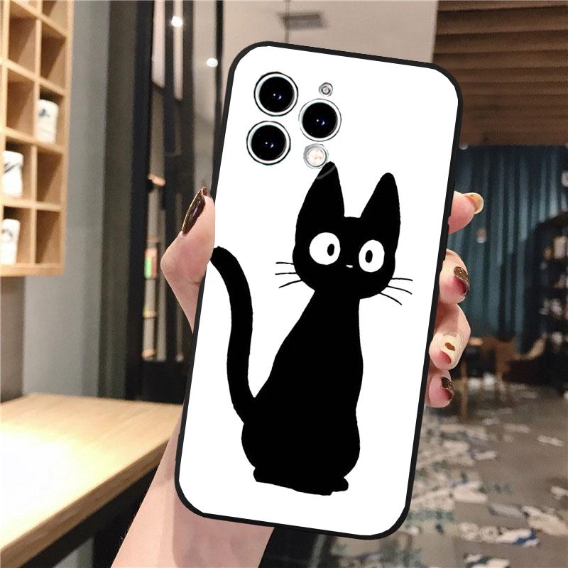

Чехол для телефона с черным котом для iphone 15 14 Pro Max 13 12 11 Pro Max XSMax XR 12 13 mini 14 Plus iphone 14Pro