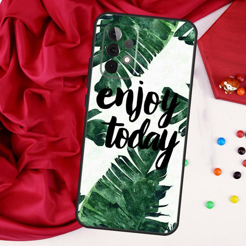 Monstera Leaves Palm Tree Flowers For Samsung Galaxy A55 A53 A33 A13 A35 A15 A36 A56 A26 A16 A22 A32 A52 A54 A34 A06 A05 Case