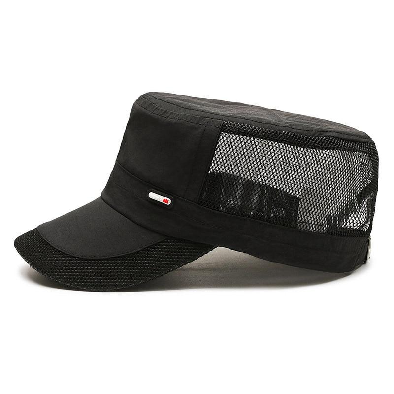 Summer New Mesh Quick Dry Flat Cap Men's Outdoor Sports Baseball Cap Sun Fishing Visor Women's Thin Breathable Cap