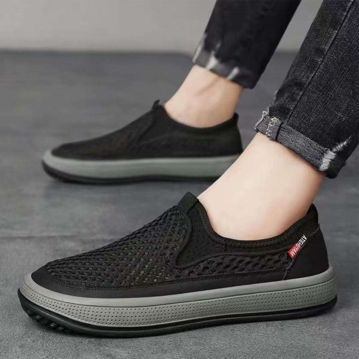 

Мужская повседневная обувь, Дышащая спортивная обувь, Однобортная обувь, Сетчатая обувь 39 чёрный