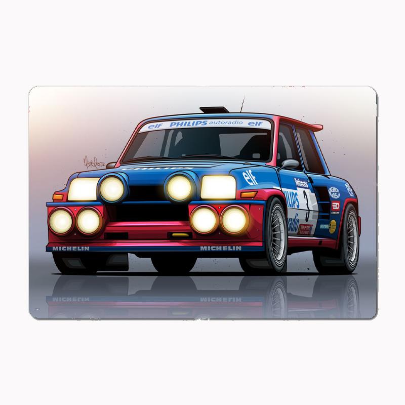 Group B Rally Cars 5 Maxi Turbo Gr B Posters Metal Plaque Poster Home Decorations Classic Tin Sign Room Decor Wall Art