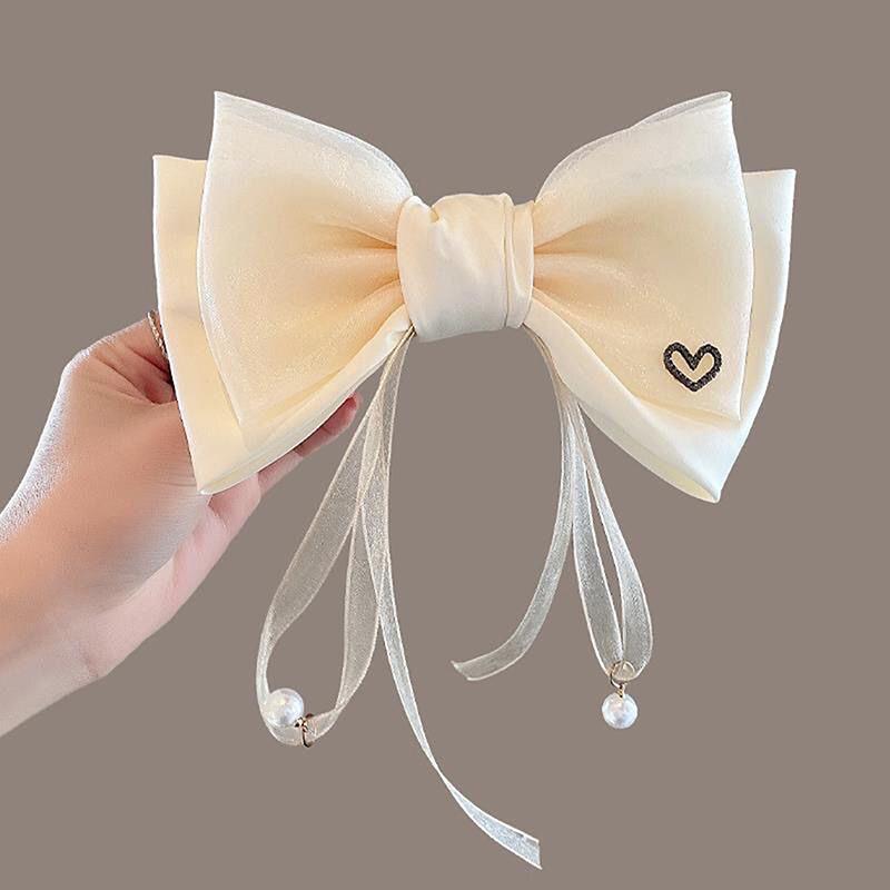 Bow Ribbon Barrette For Women Girls Simple Bow Hairpins Wedding Hair Accessories Elegant Temperament Hair Clips Gifts