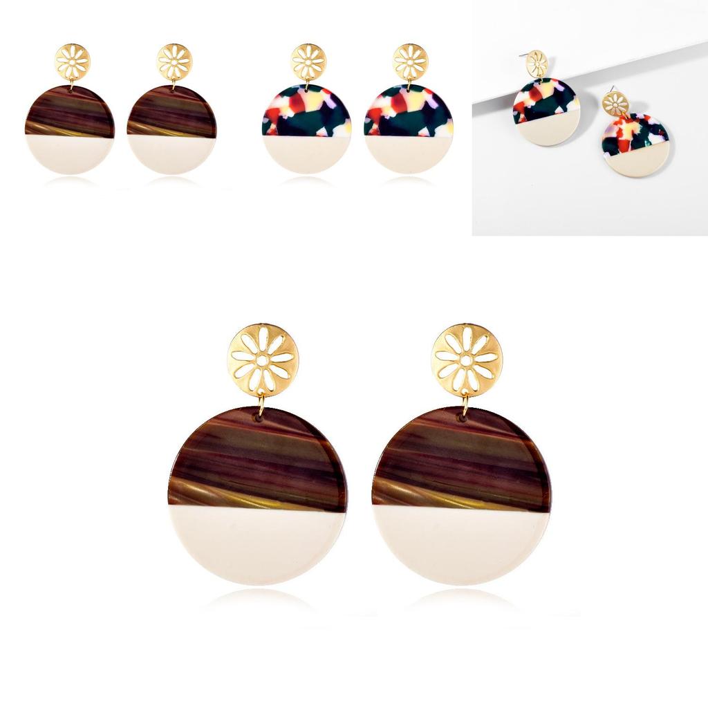 Acetate Creative Fashionable Earrings 2021 European American Style Womens Jewelry