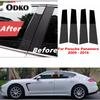 4 Adet Araba Kapı Cam Sütun Direkleri Kaplama Kapakları Sticker Porsche Panamera 2009 2010 2011 2012 2013 2014 2015 2016 BC Sütunu için