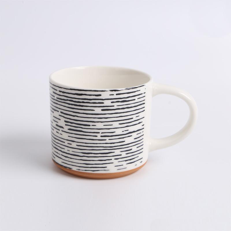 

Простой геометрический набор чашек, высокая ценность, кофейная чашка, бытовая чашка, керамическая чашка 401-500ml