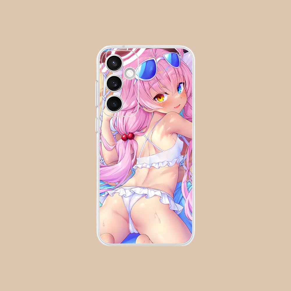Blue Archive Takahashi Hoshino Clear Mobile Phone Case for Samsung Galaxy S25 S24 S23 S22 S21Plus FE Ultra Colorful Cover