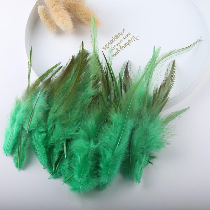 100Pcs Dyed Chicken Feather Feathers 10-15cm for DIY Crafts Handmade Jewelry Wedding Party Festival Costume Decorations