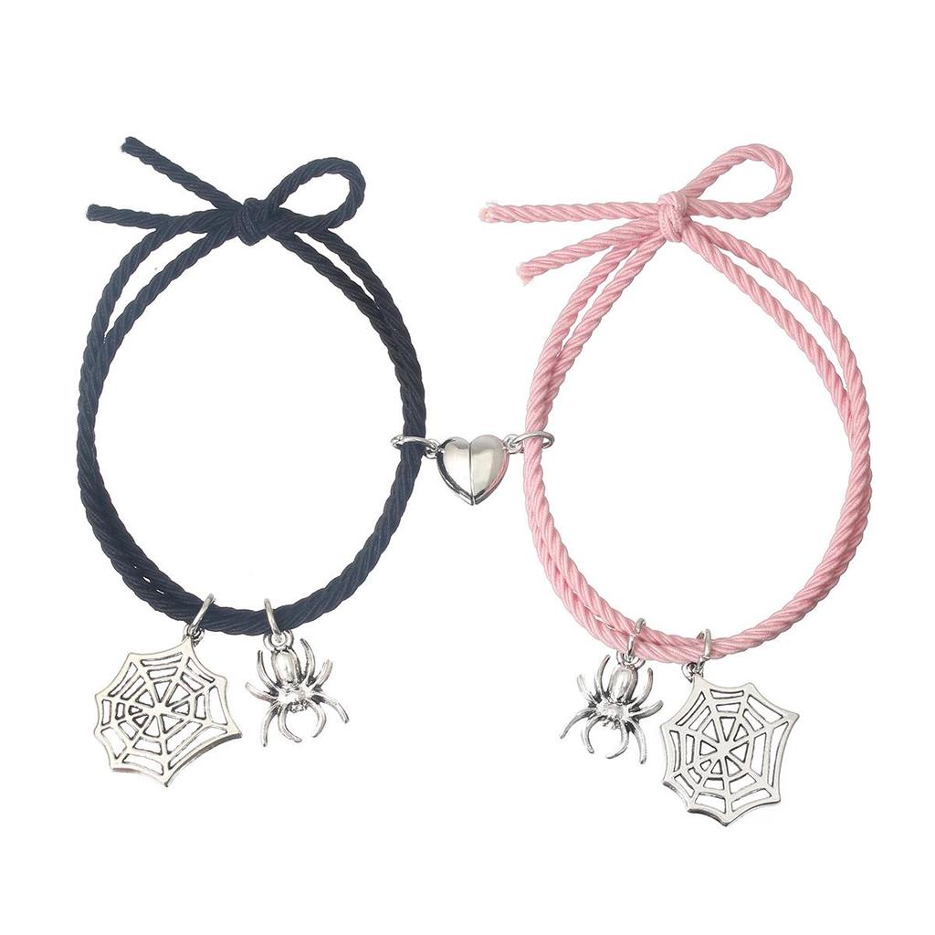 Spinnennetz Herz Elastisches Armband & Haargummi für Paare