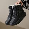2025 winter new ins Korean version velvet high-top little white shoes female students high-top thick-soled casual warm 6022