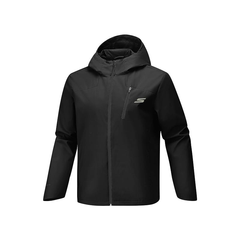 Skechers Comfort Sports Series Solid Color Hooded Zip-Up Warm Jacket Men Jacket P425M015-0018 L