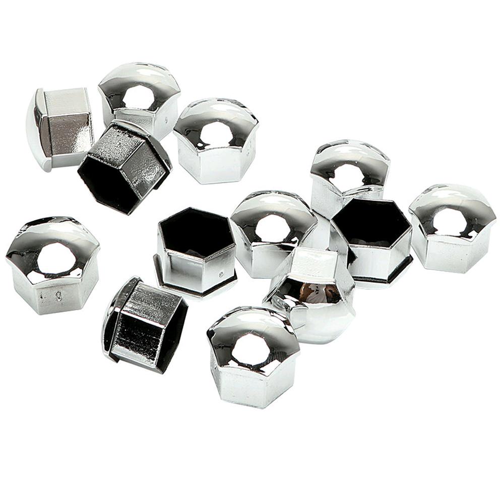 20 Stück 17 mm Silber Autoreifen Radschraubenabdeckungen Mutternkappen Bolzen Felgen Auto Nabenschraube Dekor Schutz Rostabdeckungen Außenzubehör