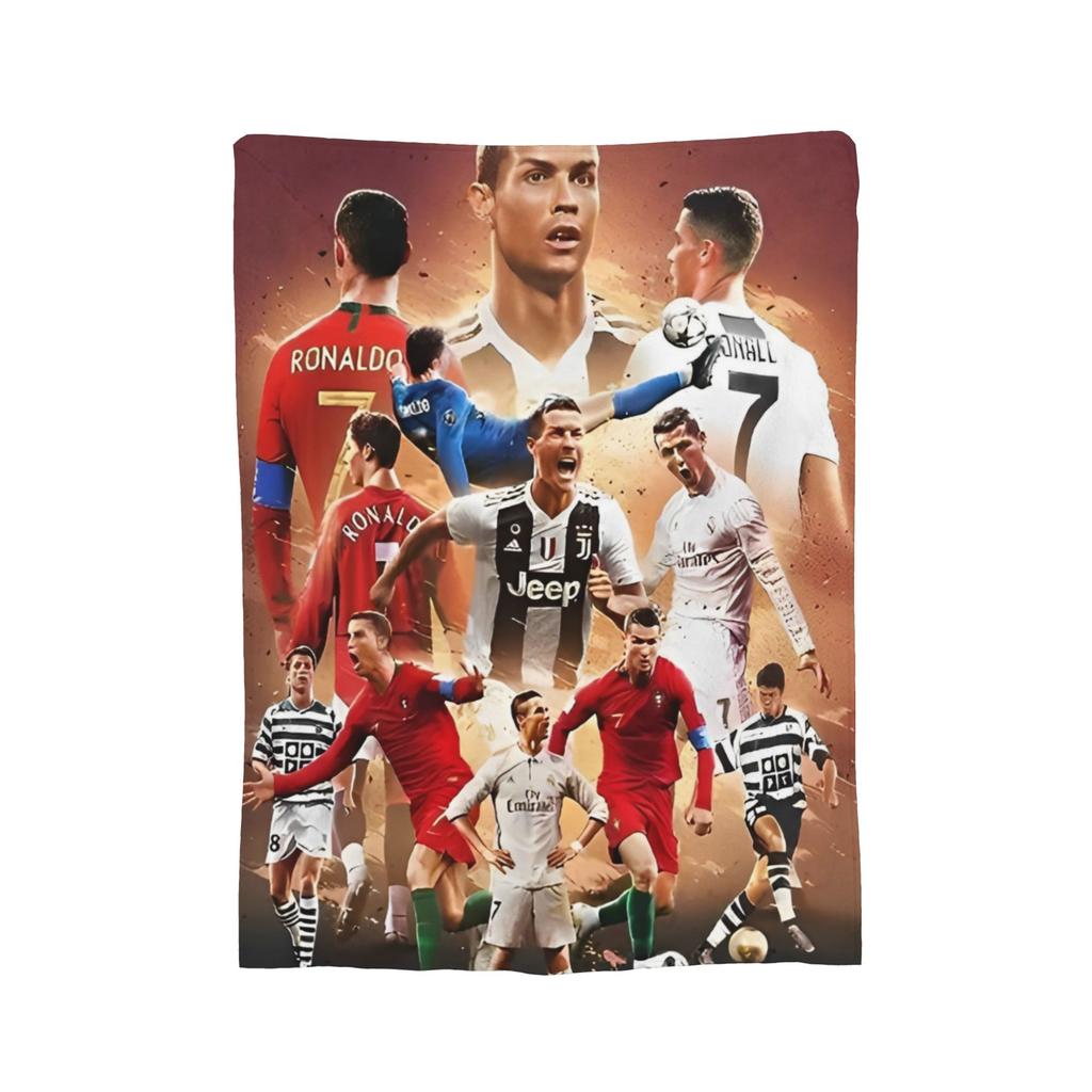 CR7 Football Blanket Cover Fleece Throw Blanket Bed Sofa Printed Soft Warm Bedspreads,