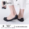 5 Pairs of Women's Spring and Summer Thin Ice Silk Shallow Mouth Invisible Non Slip with Boat Socks