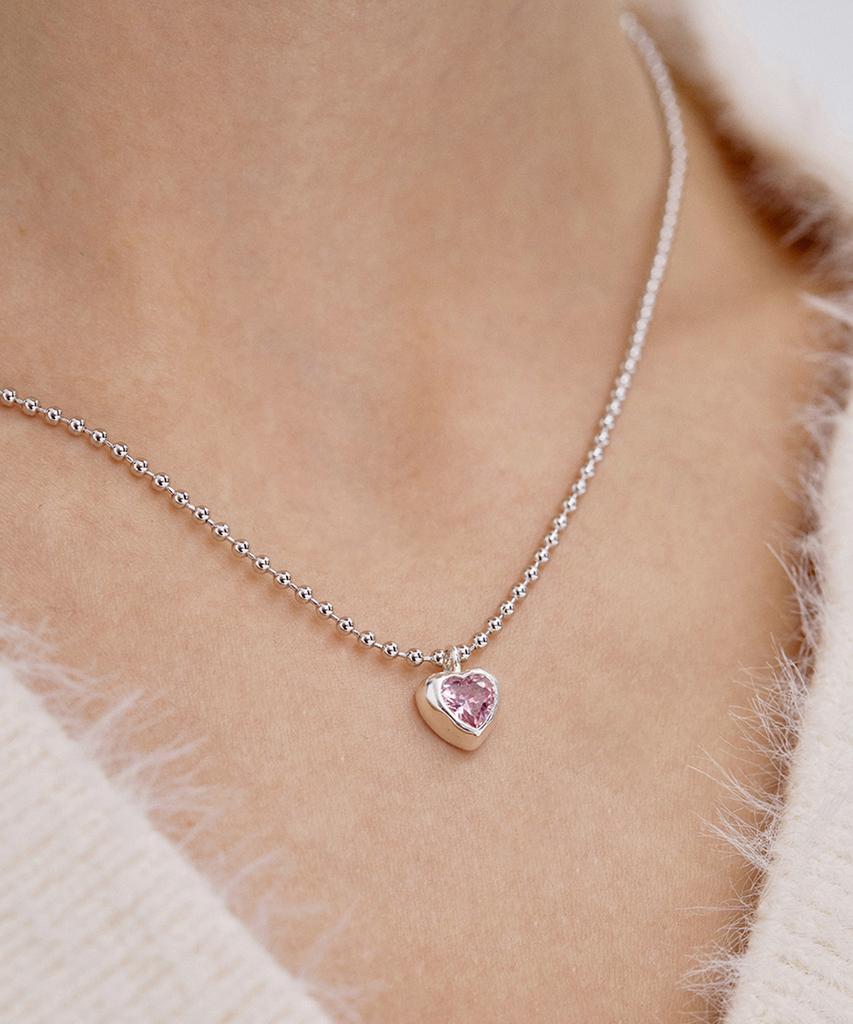 Tatiana (Silver925) Twinkling Cubic Heart Necklace Nz2027