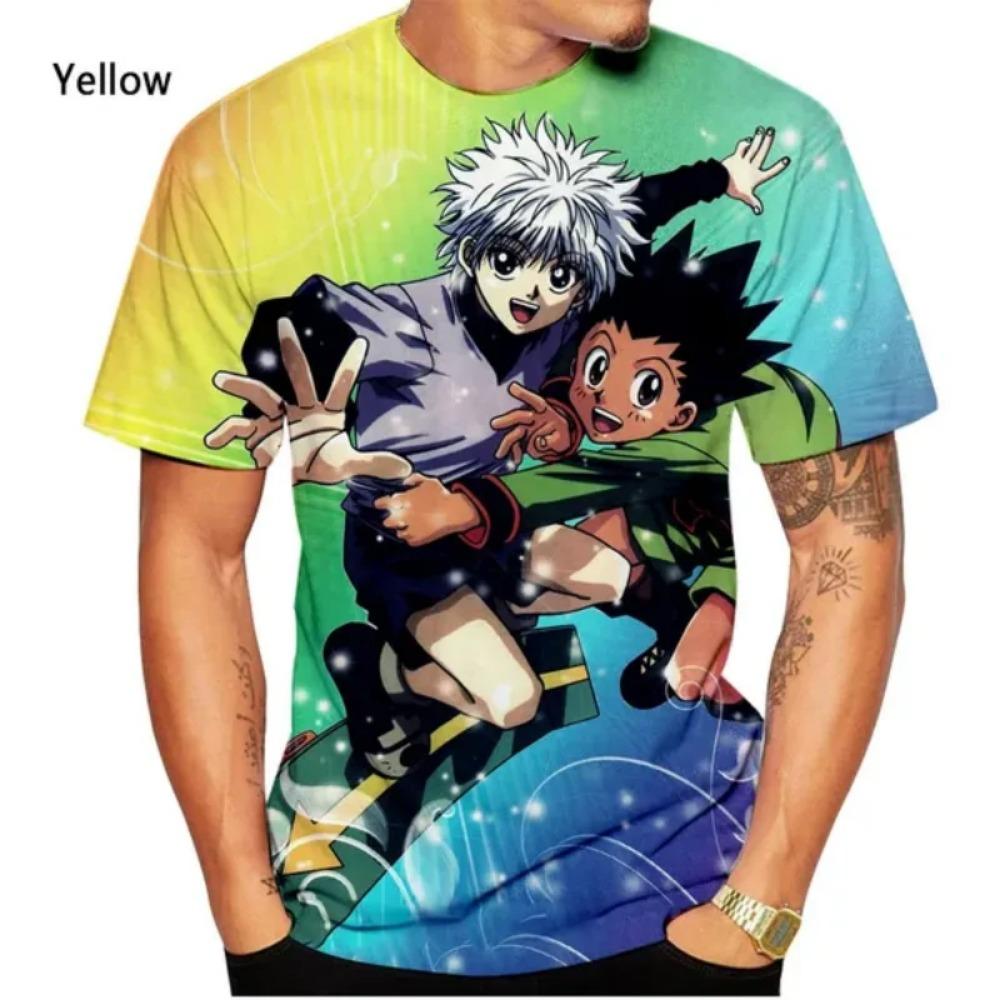 Hunter  Hunter Killua 3D Printed Anime Kids Summer Fashion Boys Casual Loose T-Shirt Harajuku Style Top