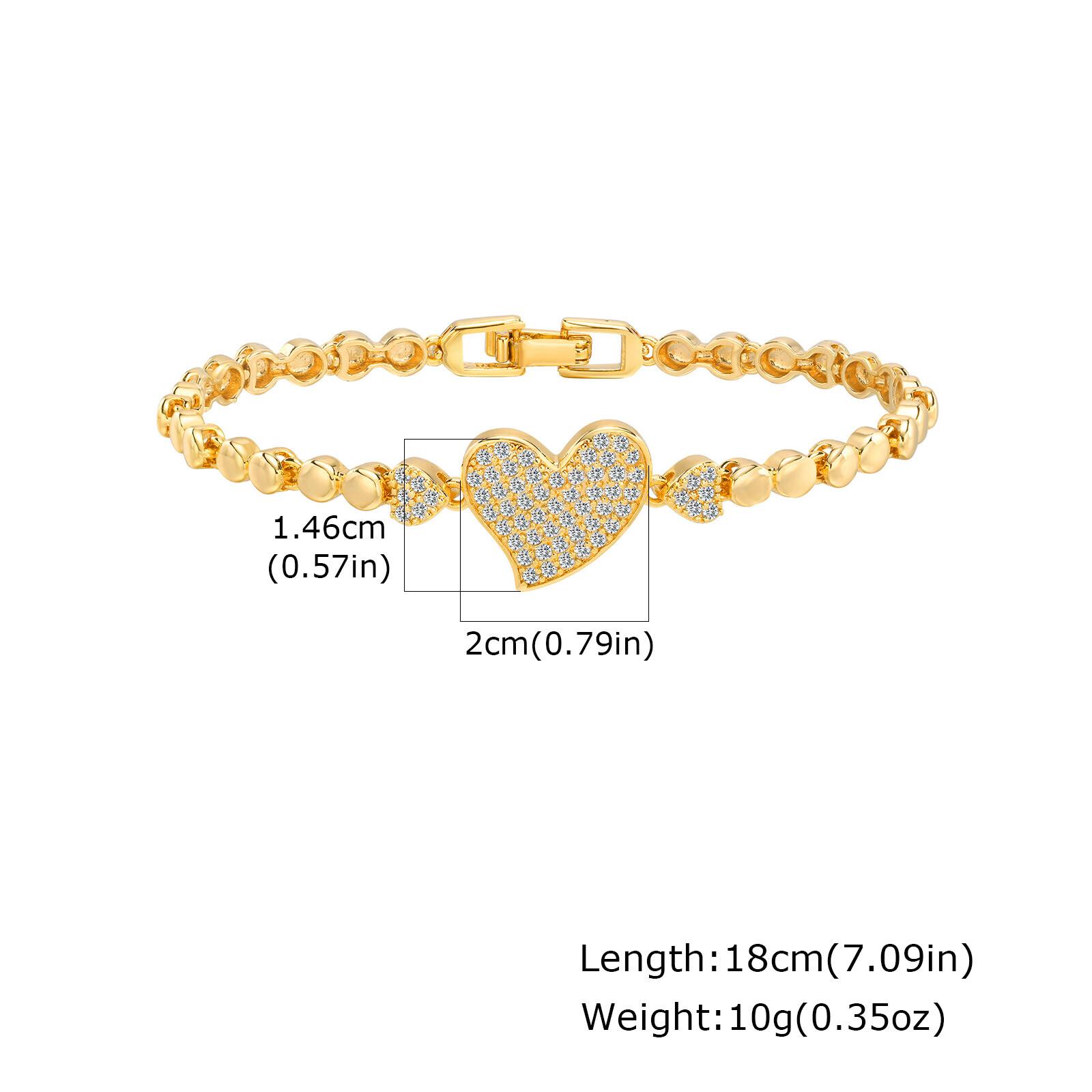 

Hip Hop Rock Style Tennis Bracelet, 18K Gold Plated Classic Golden Bracelet, Zirconia Crystal Bracelet for Women Party Jewelry
