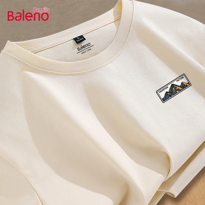 Baleno Men's 220G Heavyweight Pure Cotton Long Sleeve T-Shirt