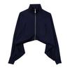 Womens/Ladies Full Zip Crop Sweatshirt