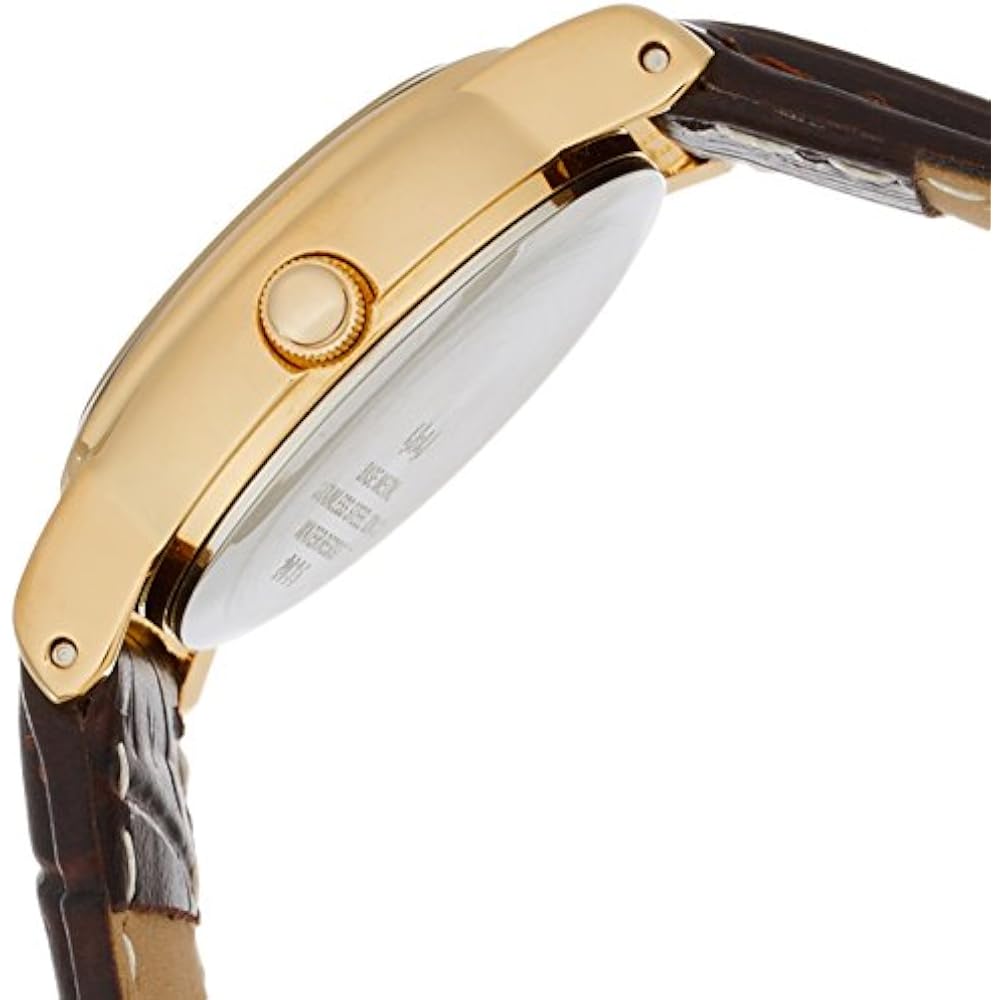 [Citizen Q&Q] Analog Water-Resistant Watch with Leather Strap QA63-103 for Women, Brown
