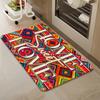 Impressionist Ocean Wave Seashell Beach Welcome Letter Print Anti Slip Entrance Doormat Coastal Front Entry Floor Mat