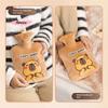 Cute Cartoon Capybara Hot Water Bottle 300/500/1000ml Portable Hand Warmer Soft Warm Water Bag for Students Small Size