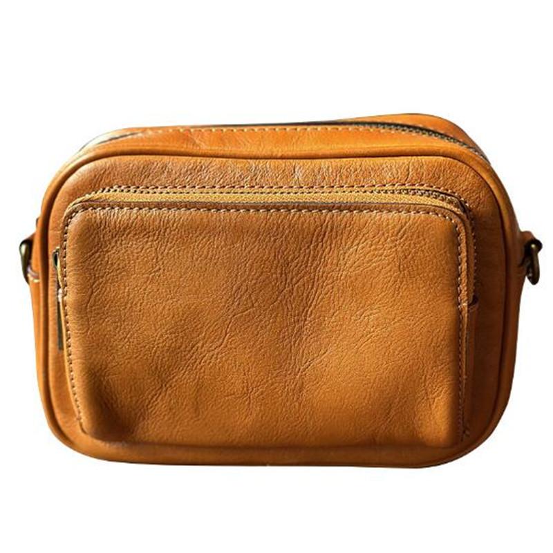 Fashi Leather Camera Bag Female 2026 Summer New Small Square Bag Cowhide Casual Single Shoulder Crossbody Head Layer Cowhide
