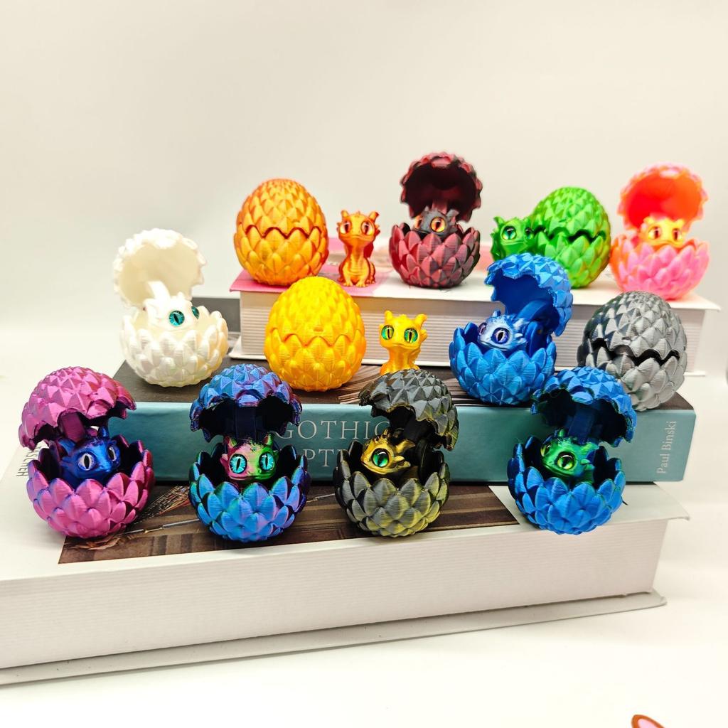 1D Printing Dragon Egg Mini Dragon Figure Surprise Gift for Kids Birthdays Party Favors Gifts Desk Decoration Dinosaur Figurine